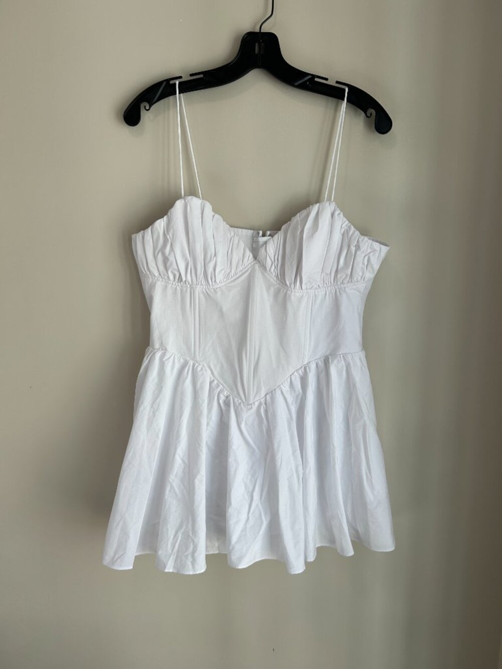 Good American White Poplin Mini Dress NWT Large Fit & Flare Bridal Summer - Picture 4 of 13